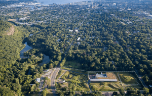 "Aerial view of New Haven"